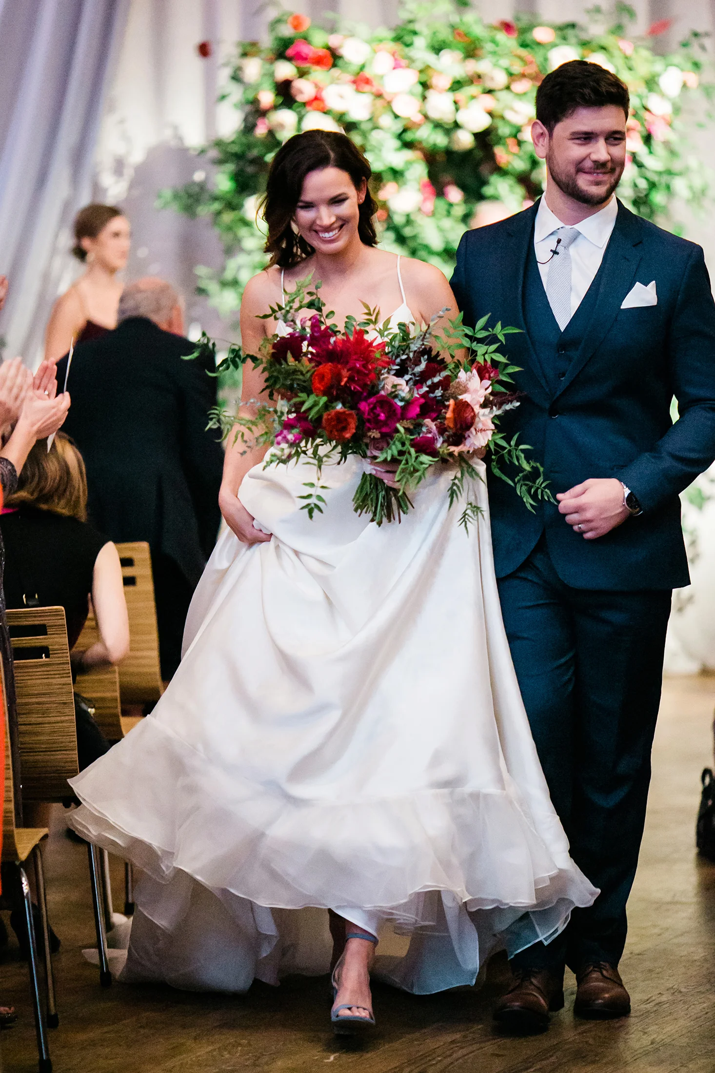Natural, asymmetrical bridal bouquet at City Winery // Nashville Wedding Floral Design
