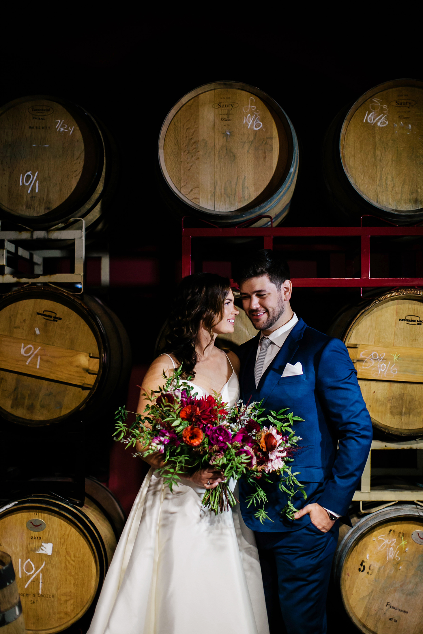 Natural, asymmetrical bridal bouquet at City Winery // Nashville Wedding Floral Design