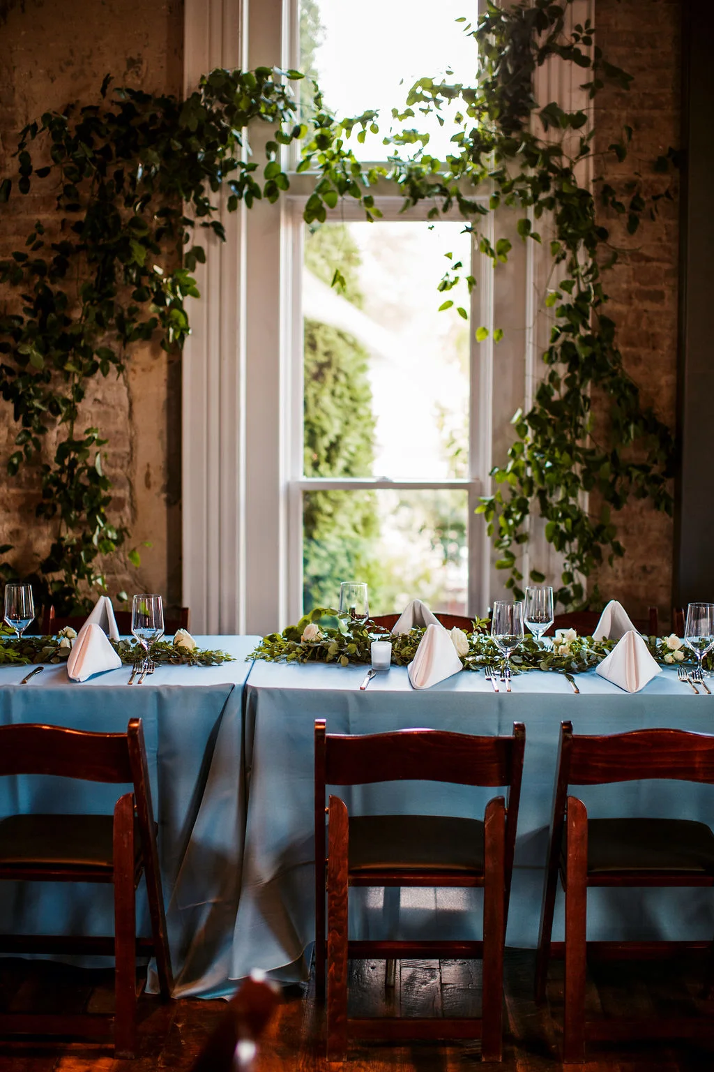 Lush greenery installation at the Cordelle // Nashville Wedding Floral Design