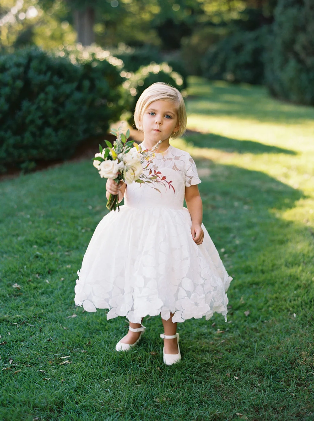 Dainty posey for the flower girl. Nashville Wedding Florist.