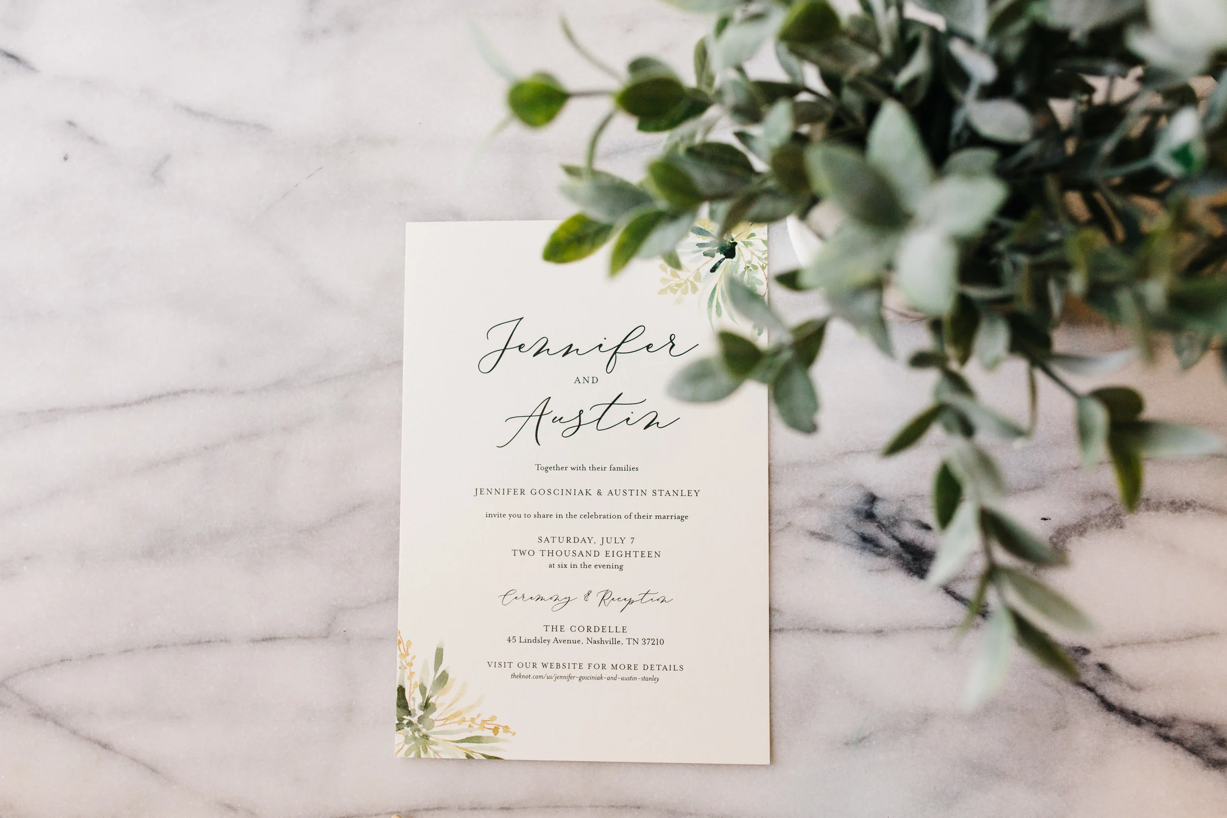 Lush, greenery inspired wedding floral design in Nashville, TN.