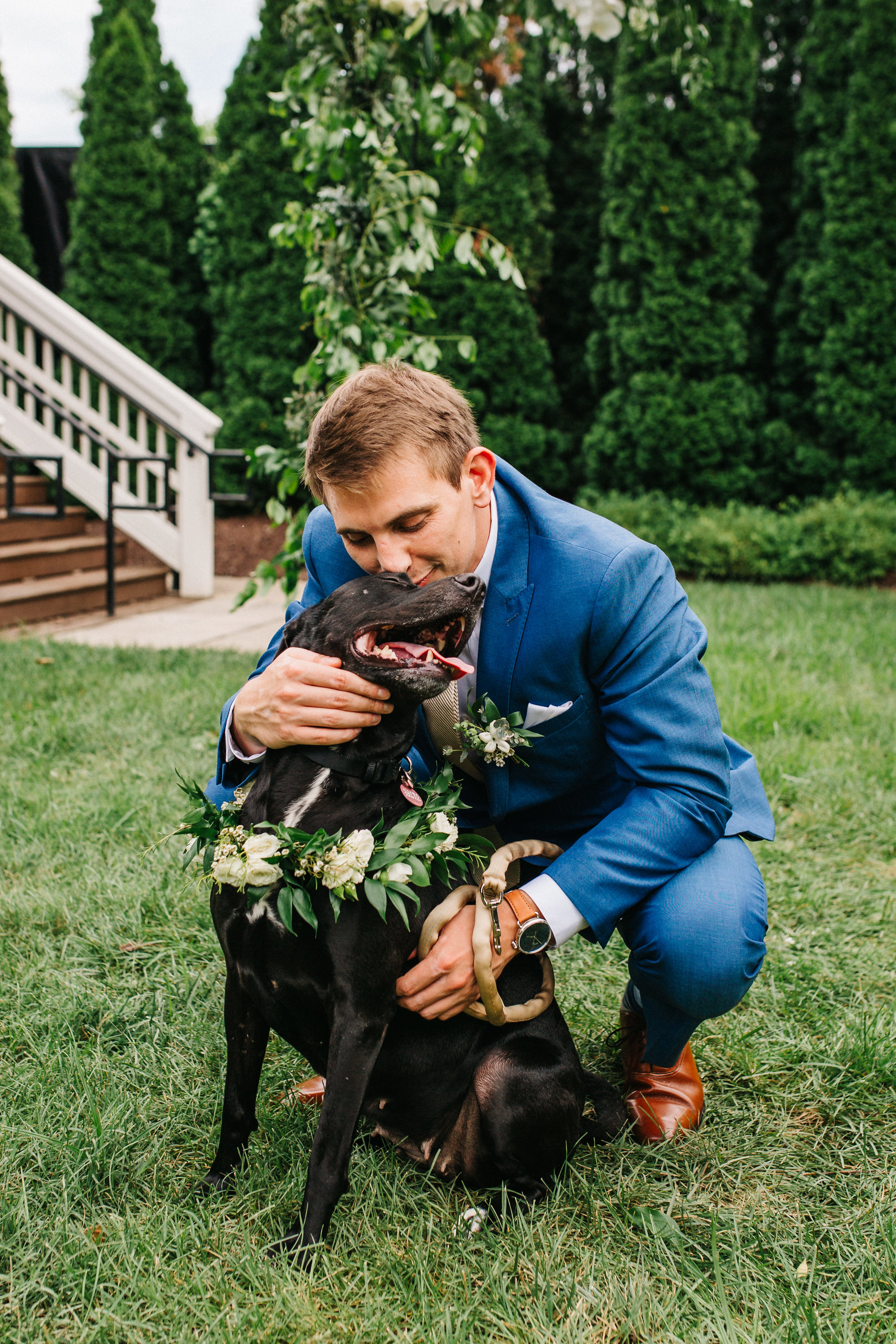 How to include your dog in your wedding: flower wreaths! Nashville Wedding at the Cordelle.