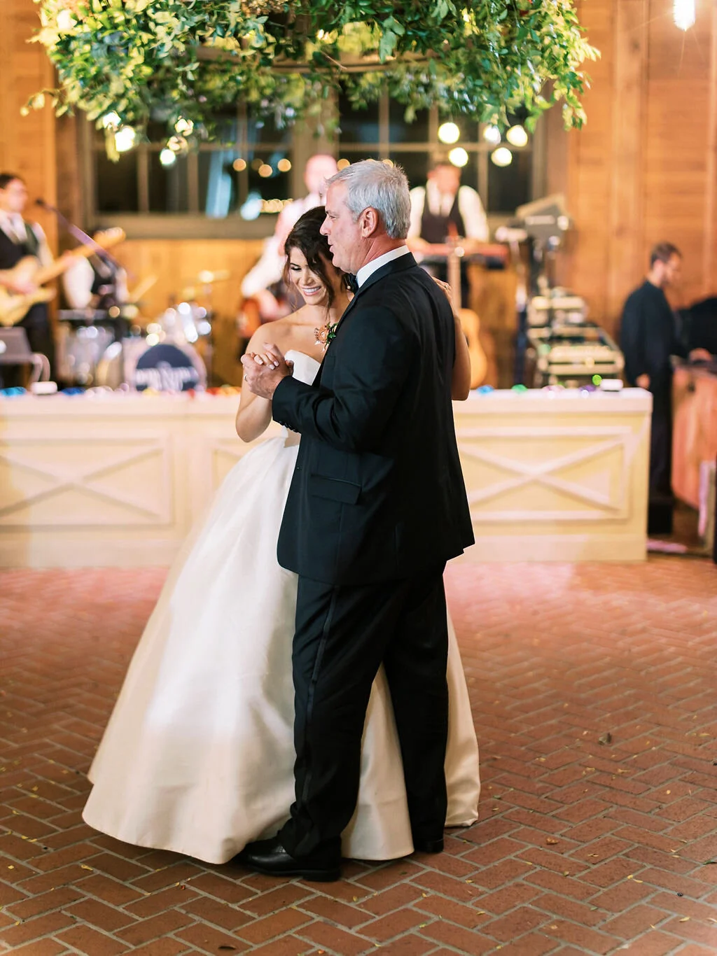 Natural greenery chandelier for Trinity View Farm wedding. Nashville event floral design by Mary Love Richardson of Rosemary & Finch.