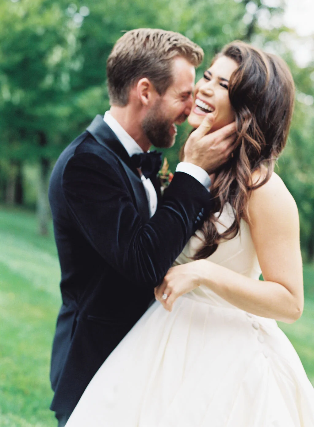 Unique fall boutonnieres with ranunculus, berries, autumn textures, and fall foliage. Nashville wedding florist at Trinity View Farm.