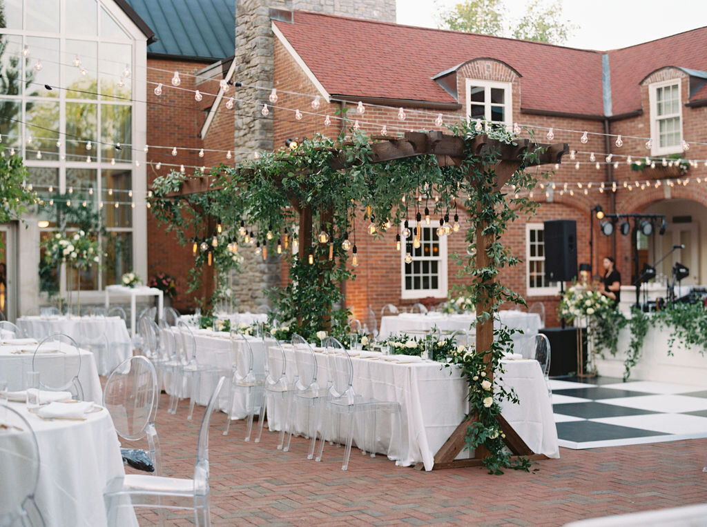 Garden Wedding with all white florals with lush greenery // Nashville Floral Designer