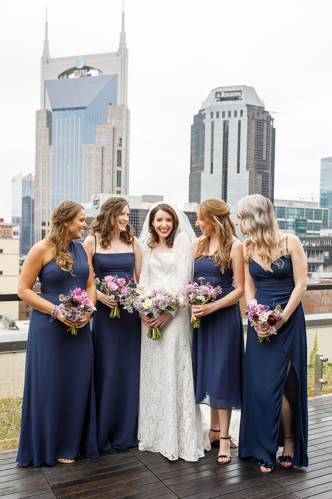 Monochromatic Lavender, Lilac, and Mauve Wedding at 21C Museum in Nashville. Nashville wedding floral designer, Rosemary & Finch.