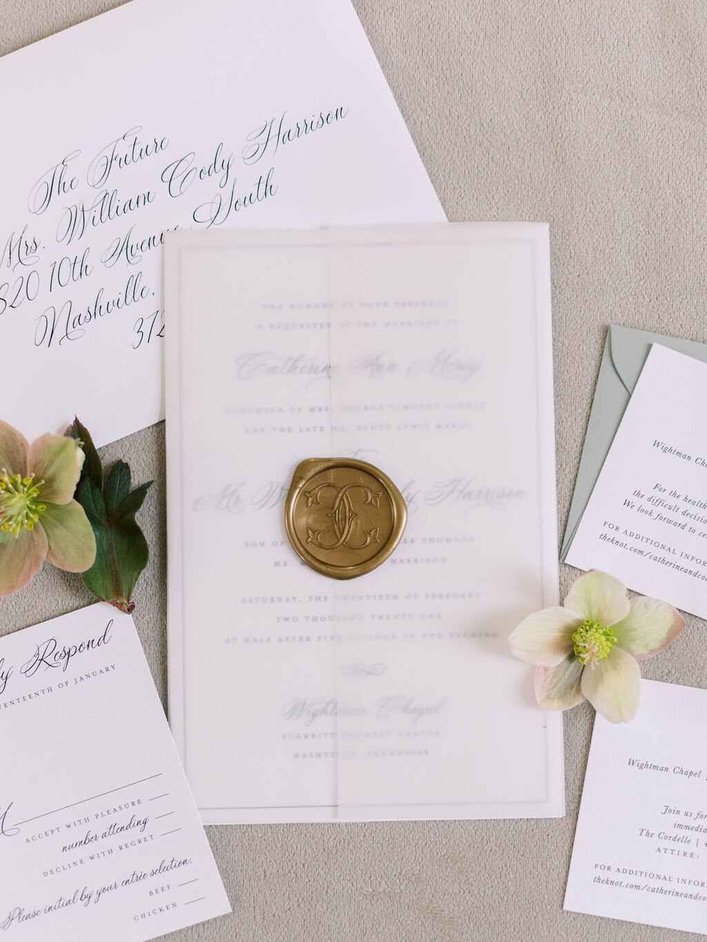 This wintery white wedding at The Cordelle is filled with neutral details, lush blooms, and several unique installations. Designed by florist Rosemary & Finch in Nashville, TN.