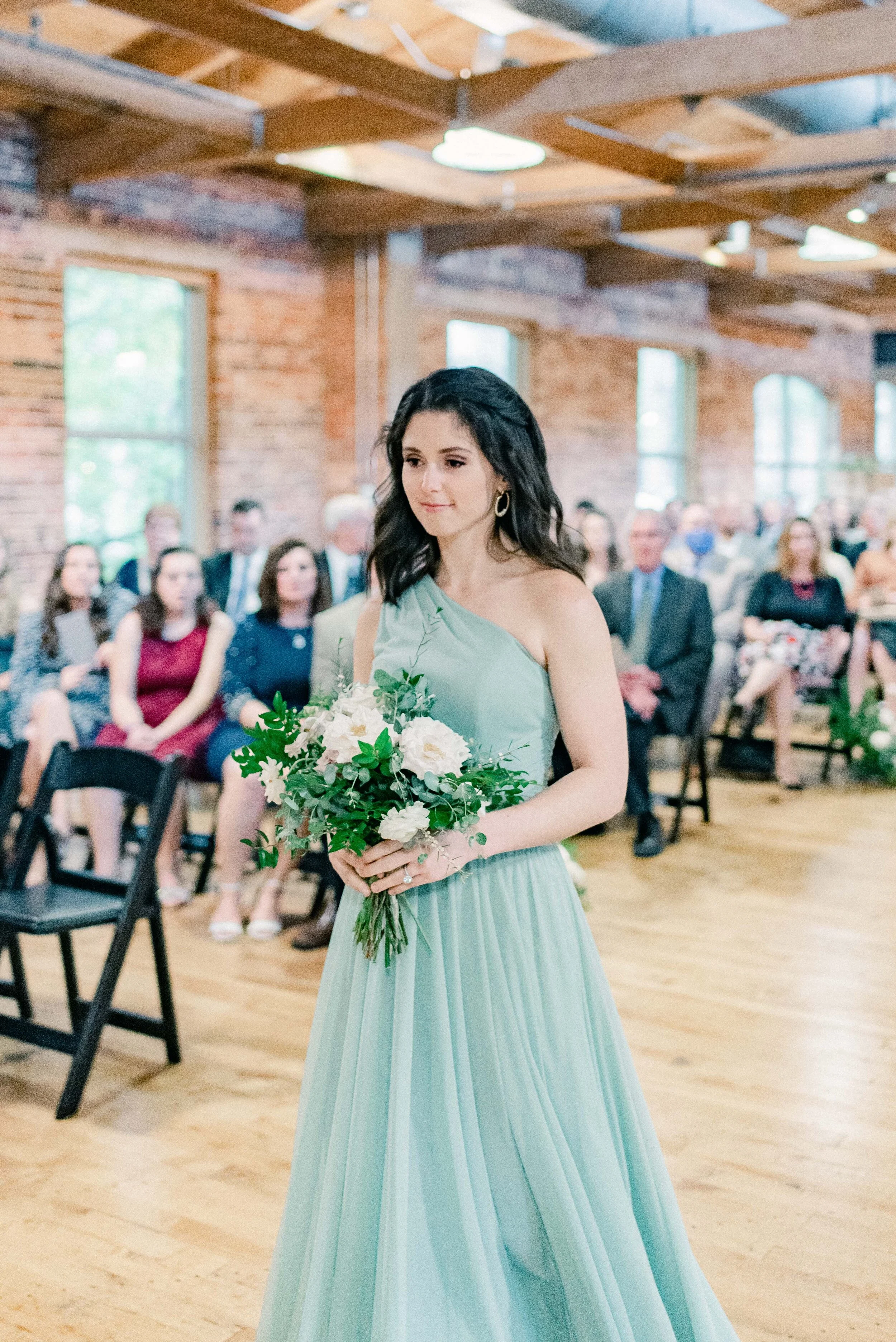 This wedding had a gorgeous soft summer palette of cream, blush, and sage. It was filled with delicate, thoughtful touches.  Designed by florist Rosemary & Finch in Nashville, TN.