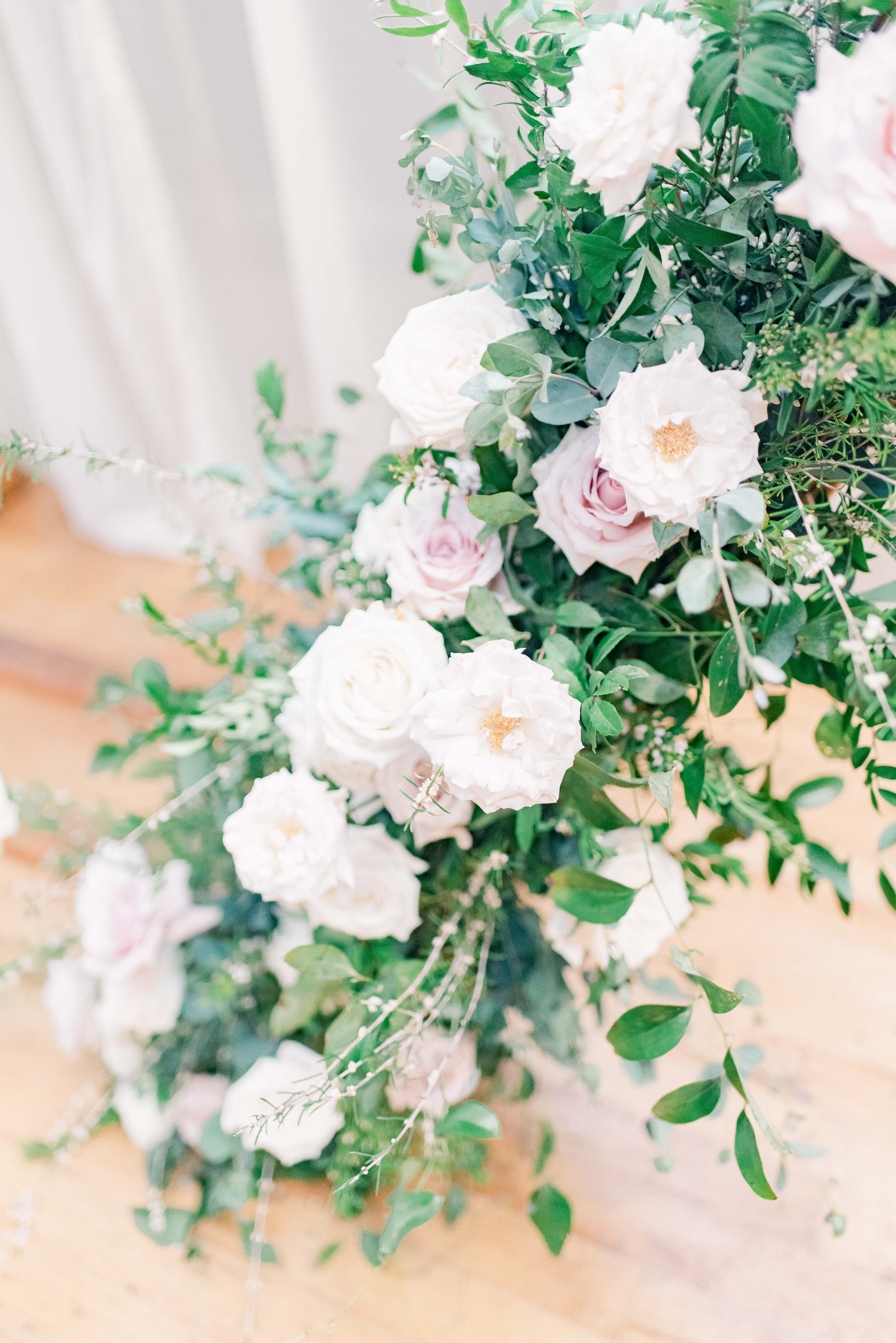 This wedding had a gorgeous soft summer palette of cream, blush, and sage. It was filled with delicate, thoughtful touches.  Designed by florist Rosemary & Finch in Nashville, TN.