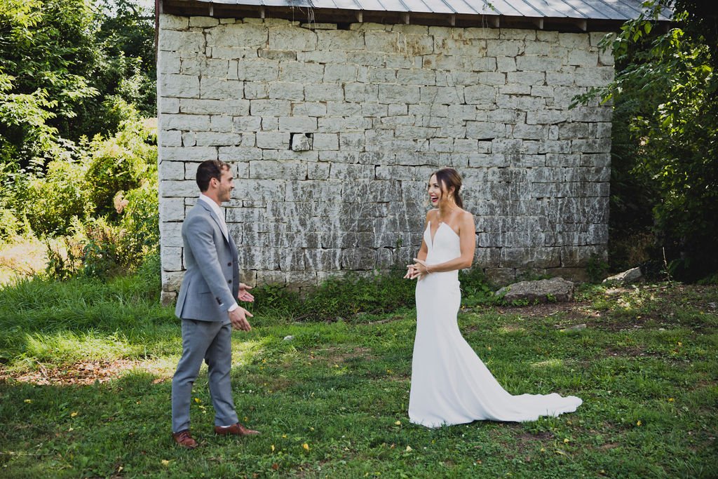 This romantic summer wedding was filled with classic white flowers and lush greenery and intimately hosted at a lovely private home. Designed by Rosemary and Finch in Nashville, TN.