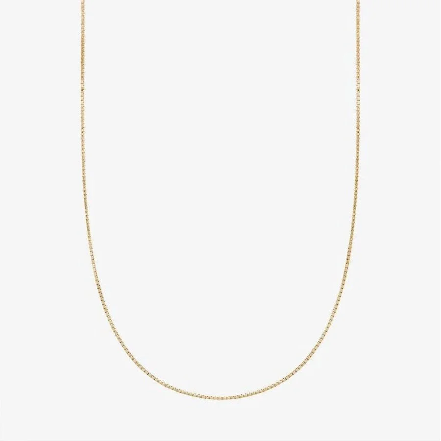 Classic Gold Box Chain Necklace
