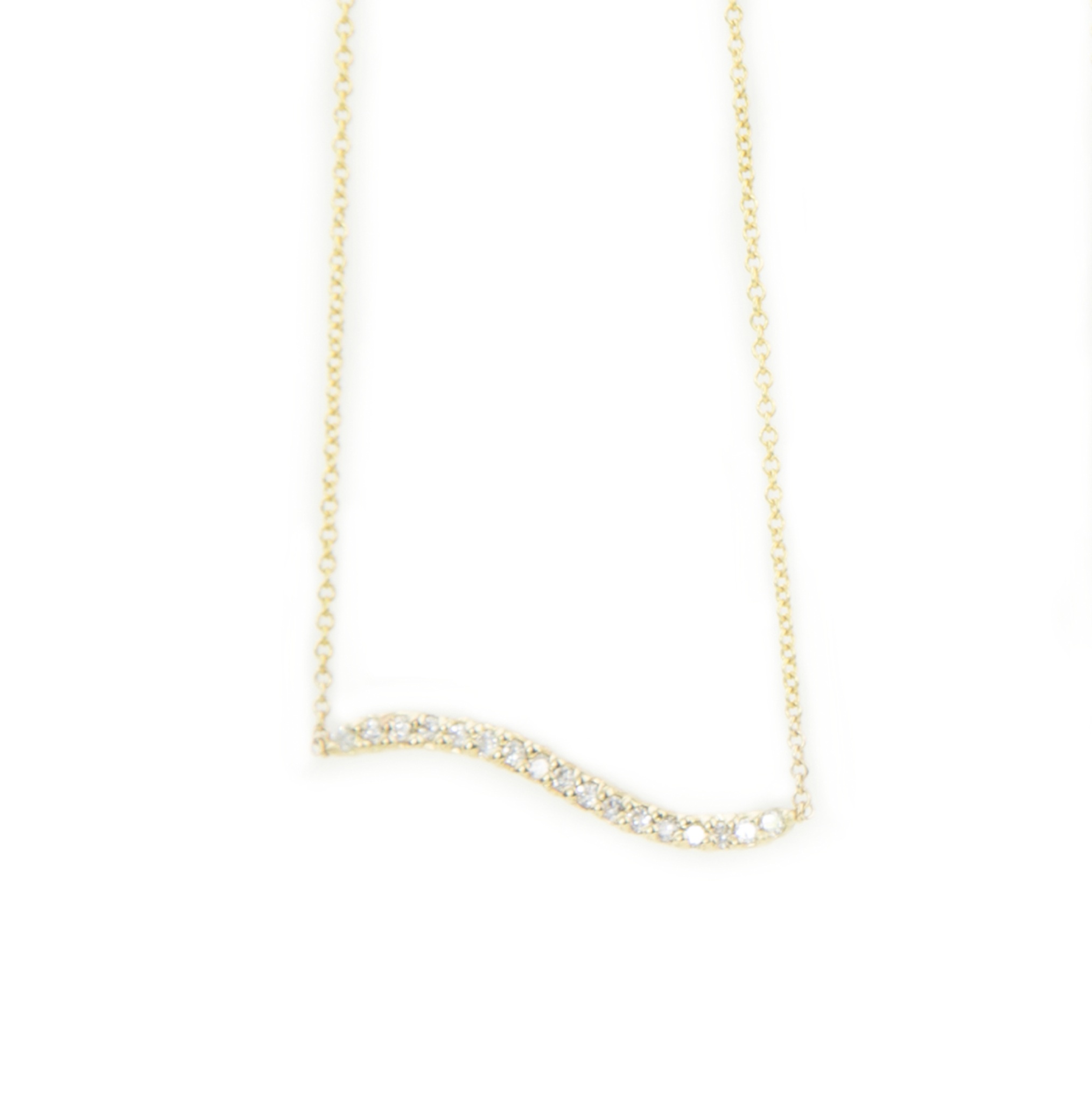 Bermuda Wavy Diamond Bar Necklace