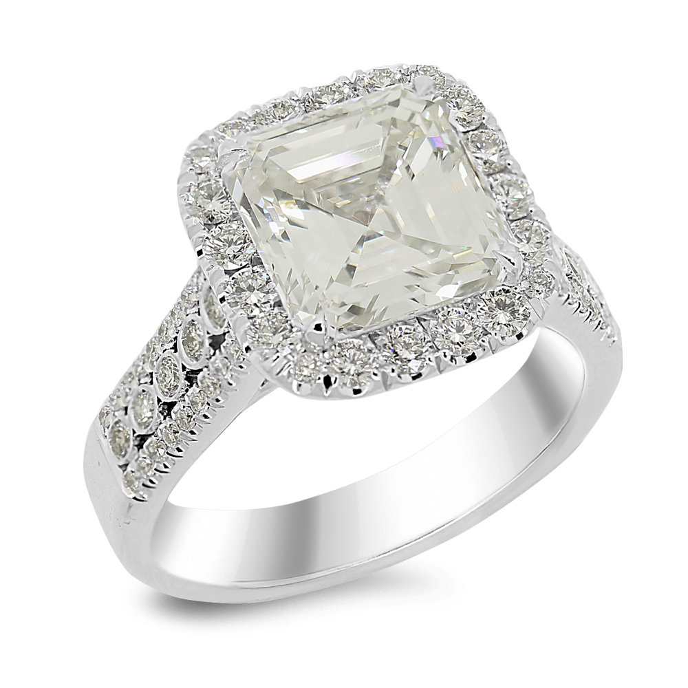 Asscher Cut Diamond Engagement Ring