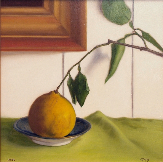 Laranja Oil on Panel, Signed ( l.r. ) "CPTF" 2005 16 1/2" x 16 1/2" Frame O.D. Price Available Upon Request