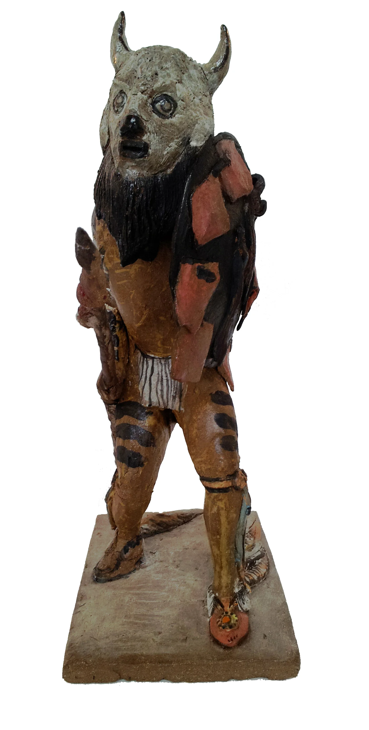 Buffalo Dancer Glazed Ceramic Approx. Size 8" (L) x 4" (W) x 11" (H) $275