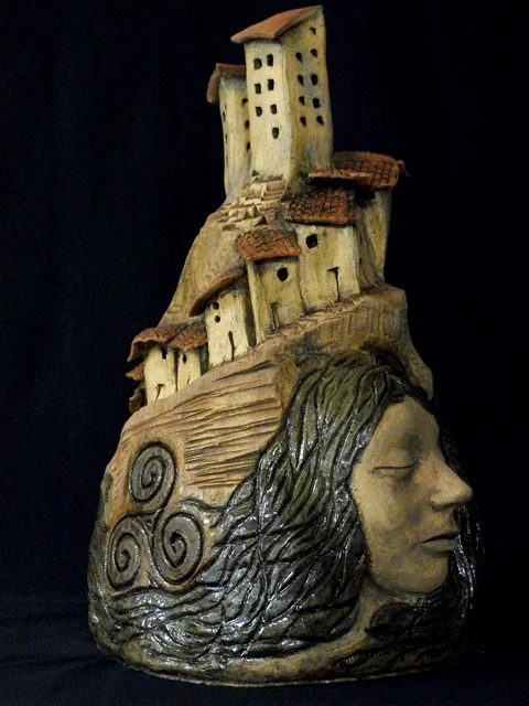 Progress (front) Glazed Ceramic Approx. Size 14" (L) x 12" (W) x 19" (H) Price Available Upon Request