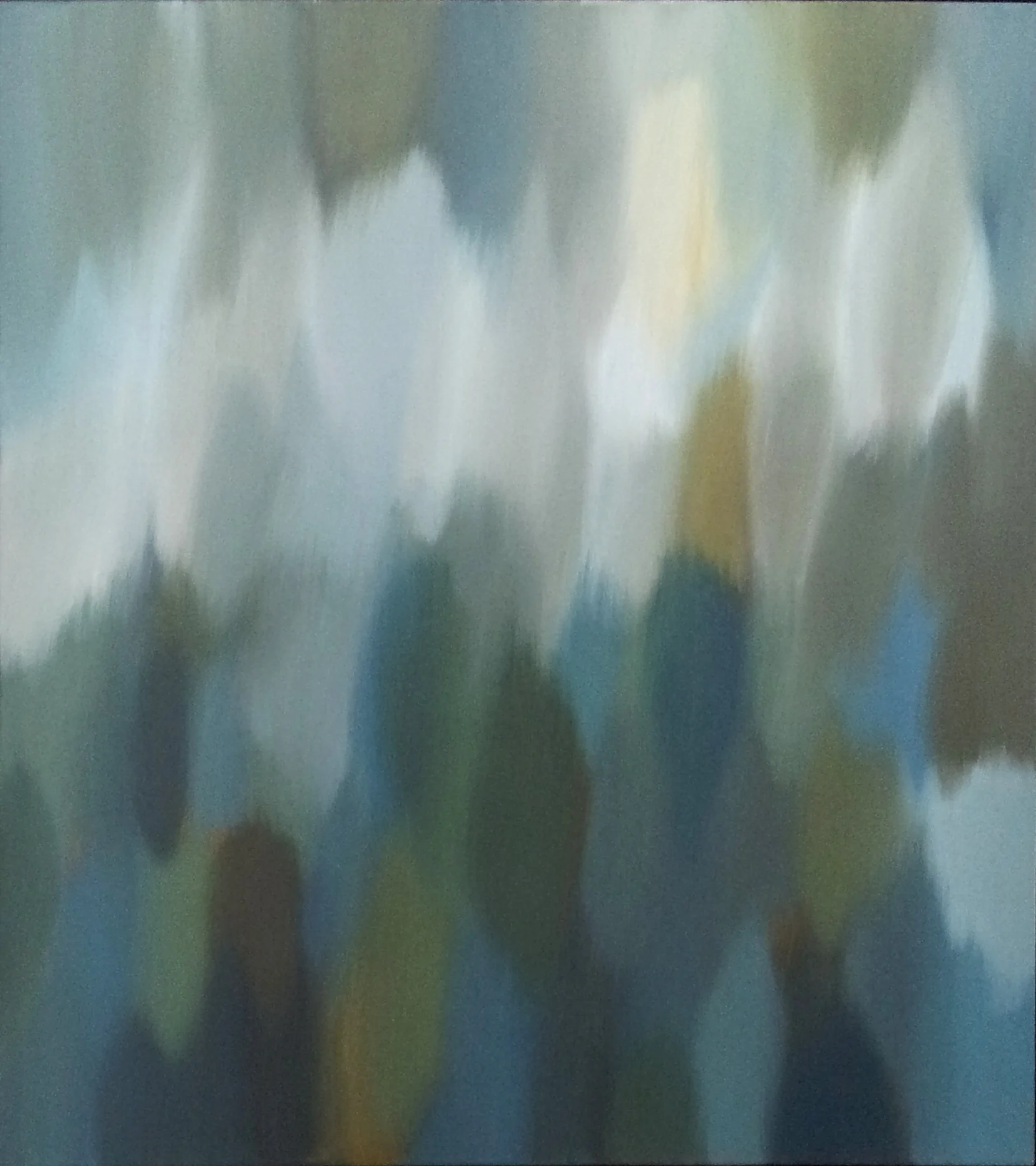 Untitled, Breathwork Oil on Canvas, Signed on Verso 36" x 32" / 37 1/2" x 33 1/2" Framed ( Plasteel Frame ) $4,800