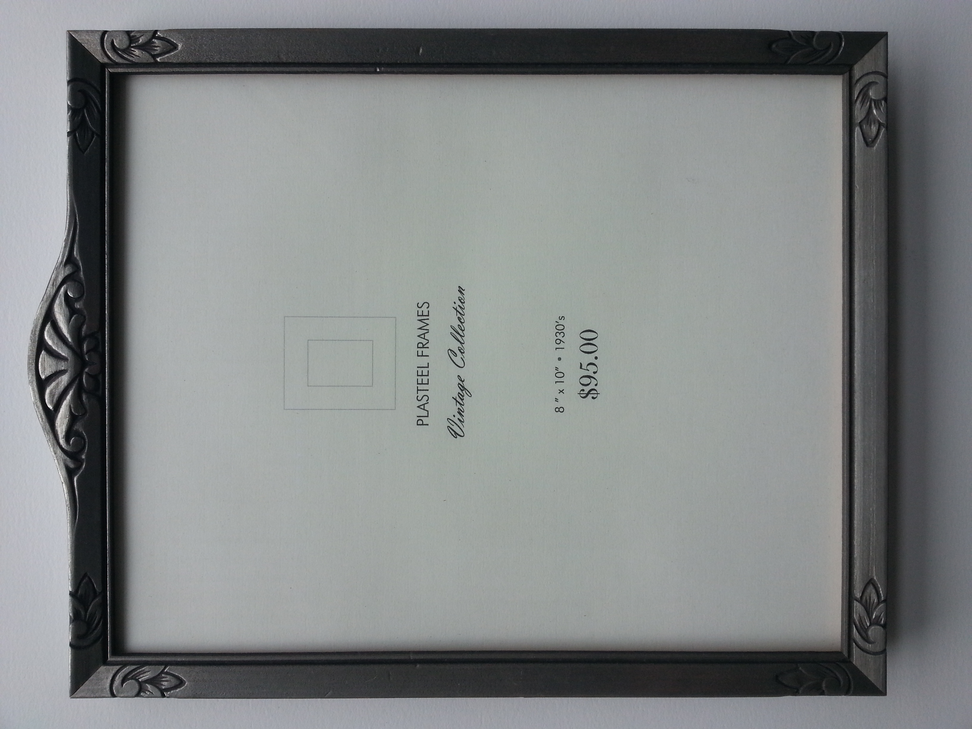 Antique Silver Pressed Frame, 1930's Frame R.S. 10" x 8" SOLD