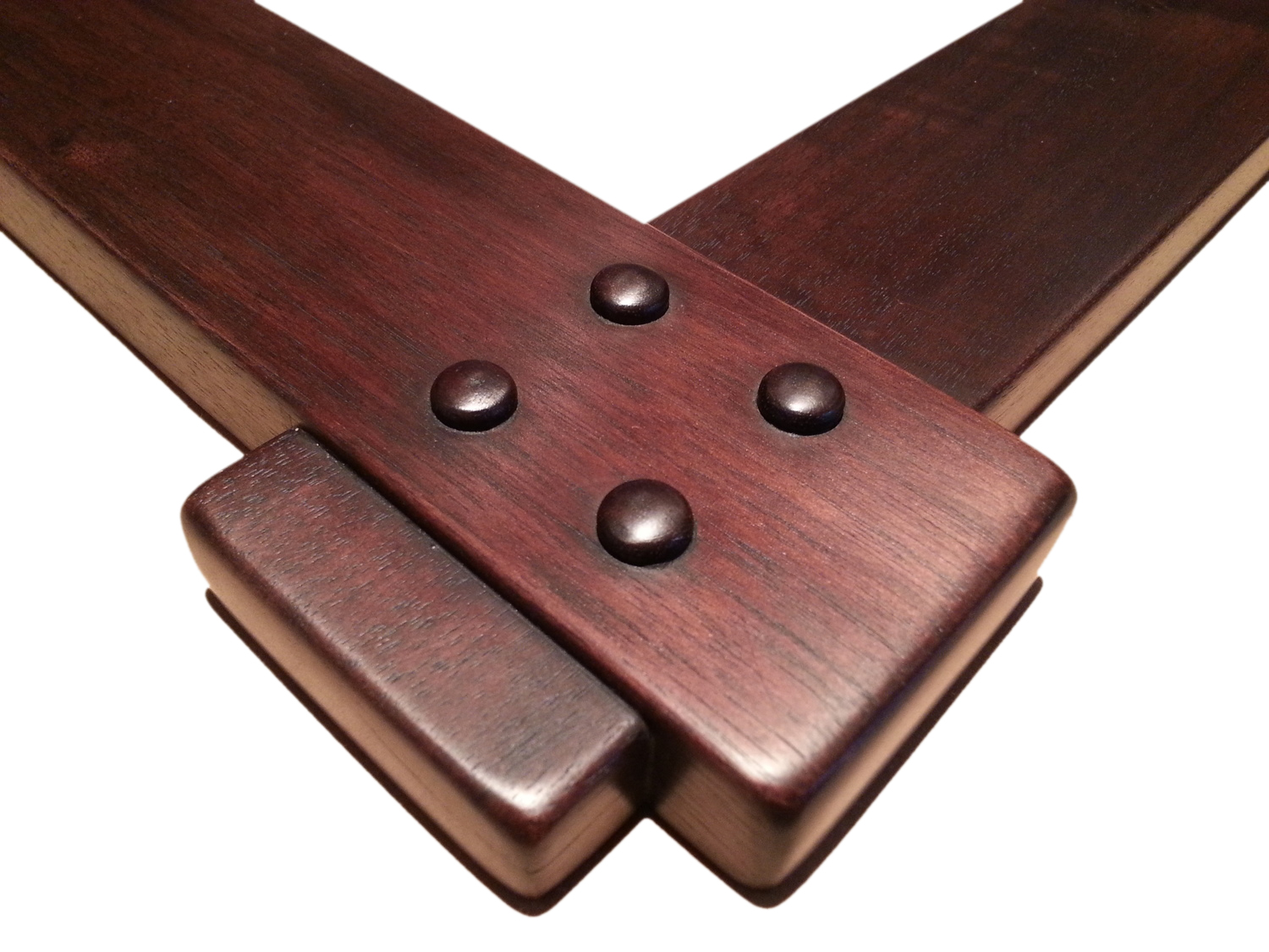 2 1/4" Walnut, Cross Corner Lap Joint, ( 4 ) Peg Corners 2 1/4" (W) FACE x 3/4" (D) DEEP O.D.