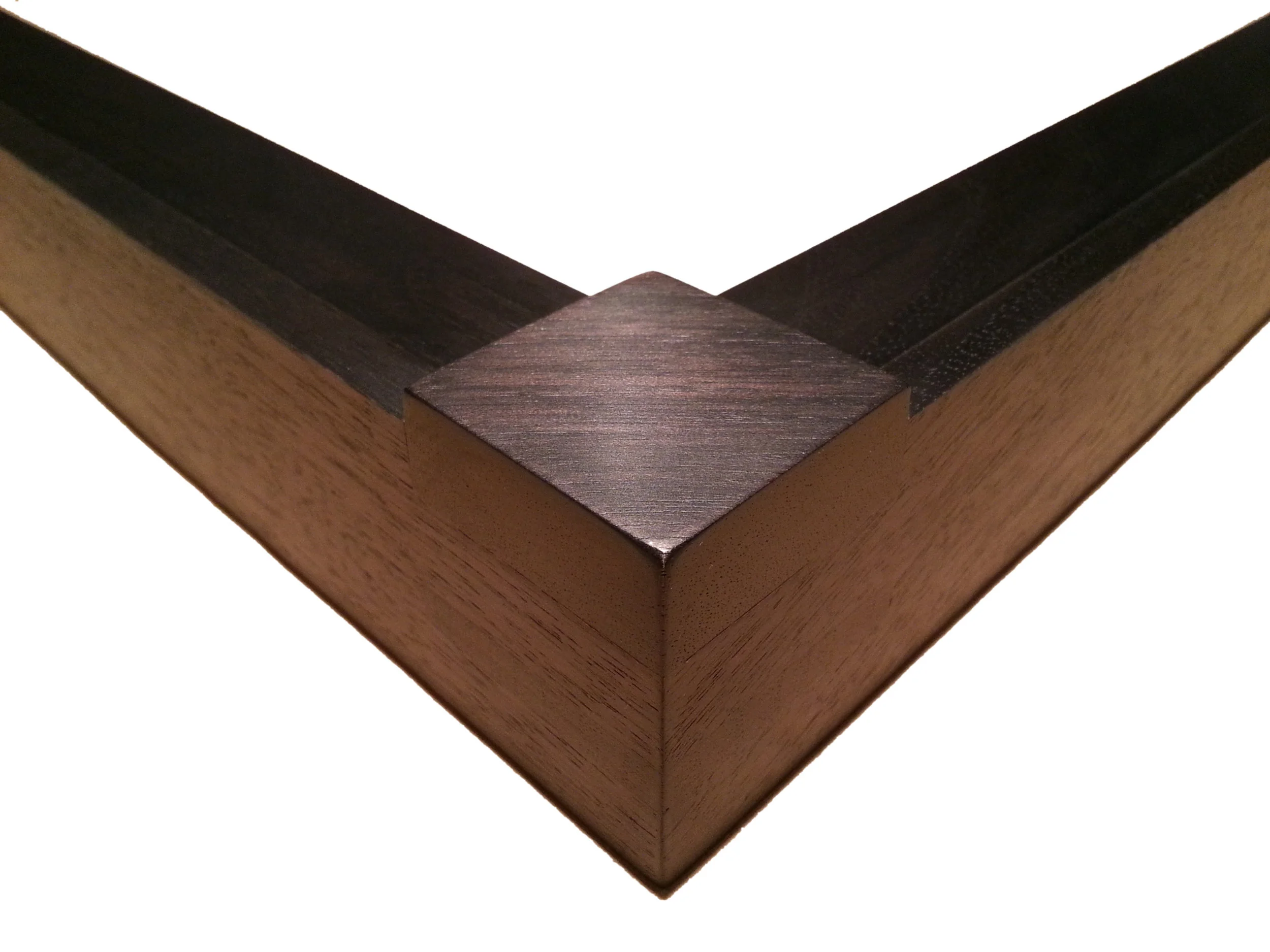 112134 Walnut, Block Corner 1 1/2" (W) x 1 3/4" (D) O.D.