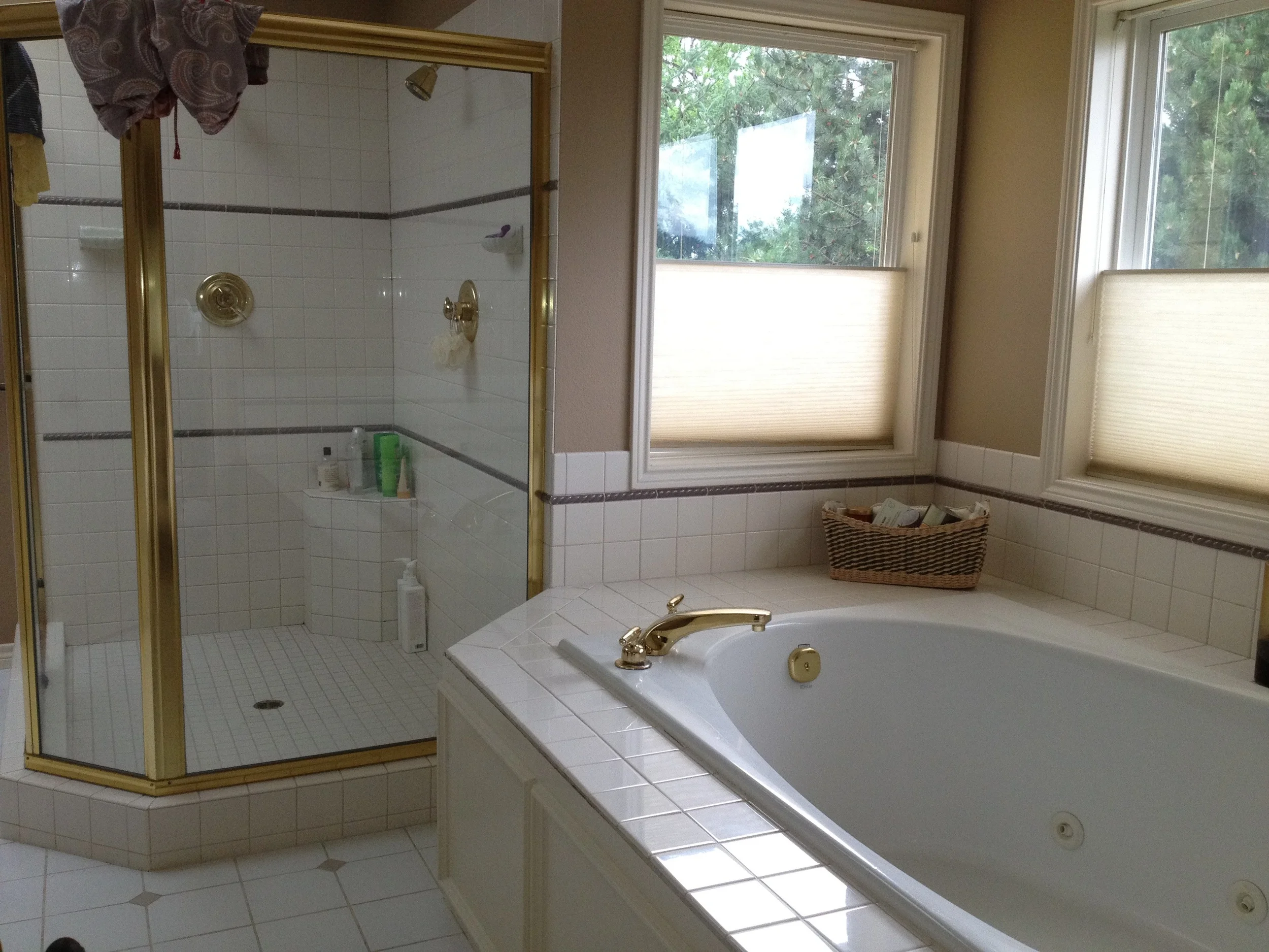 BEFORE: The built-in tub took up so much room