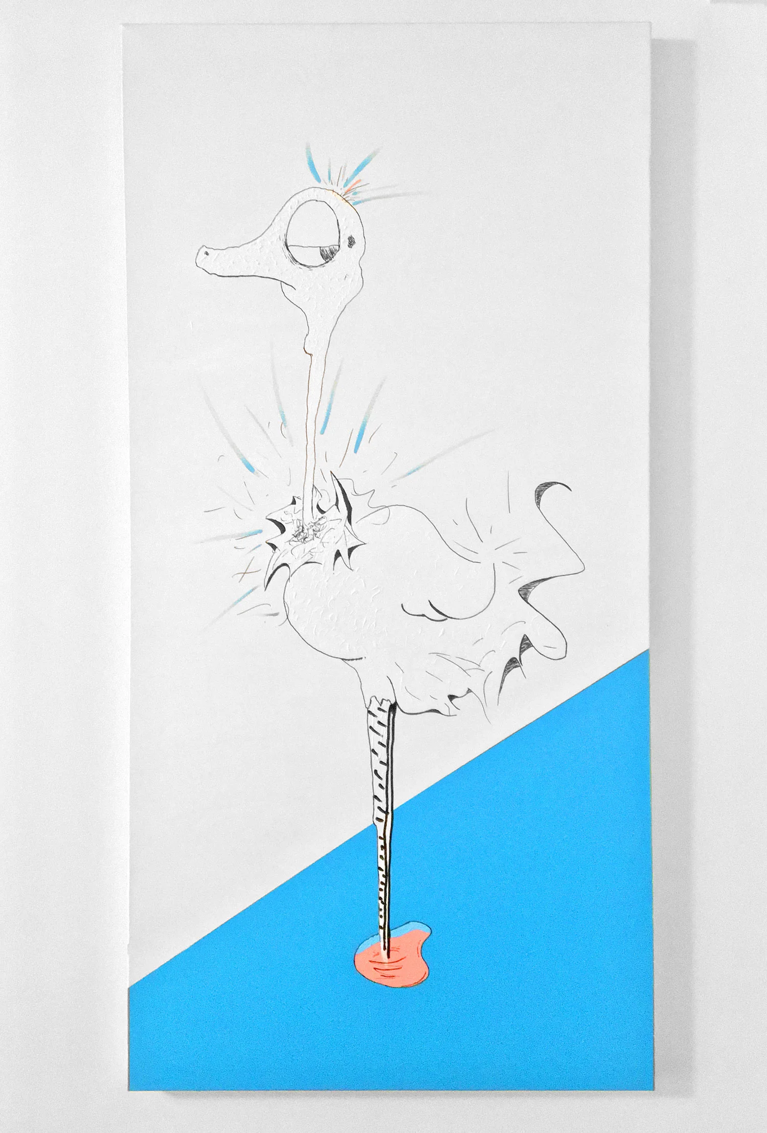 Stretch Ink and acrylic on canvas 24x48”