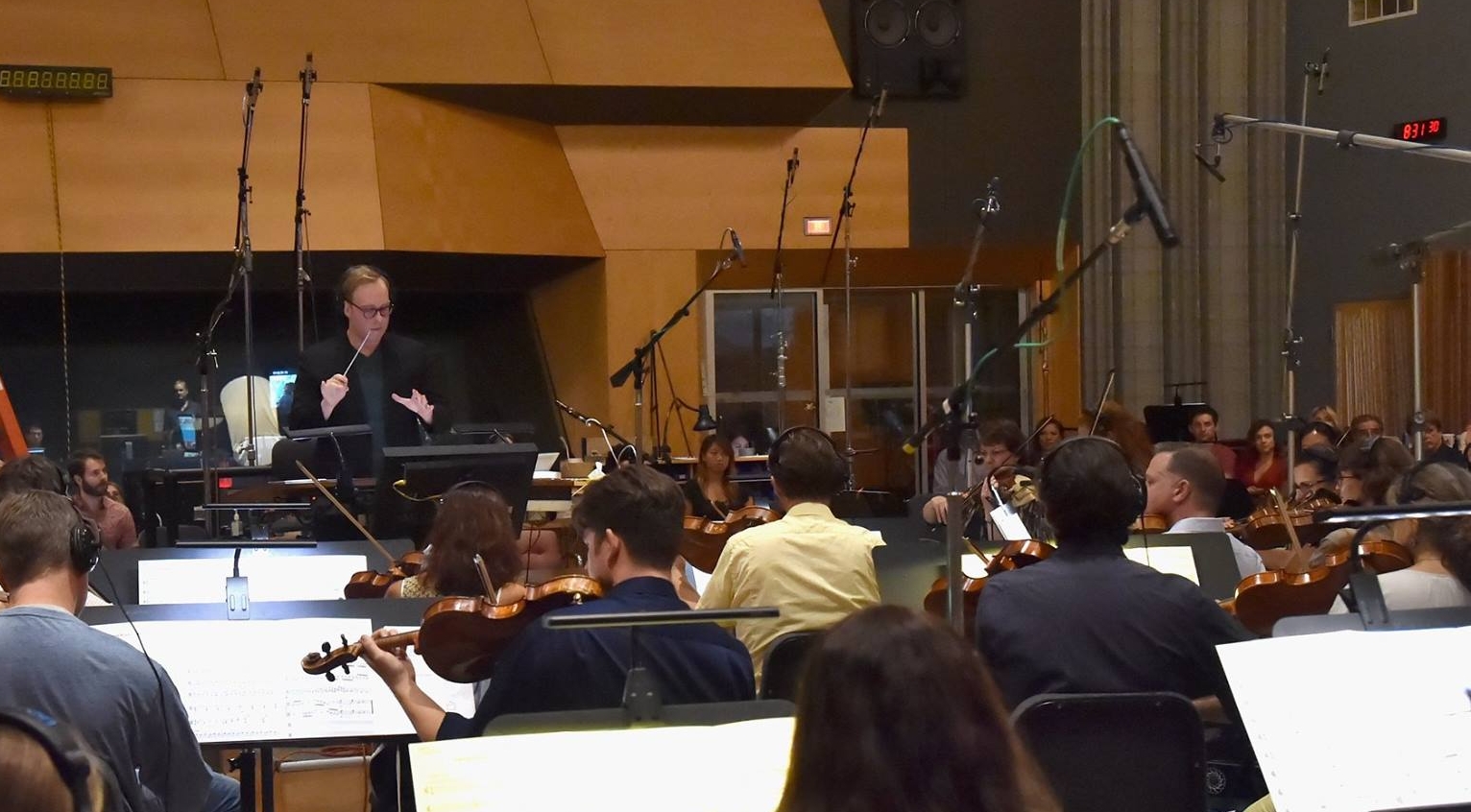 Aaron conducting his score with the Hollywood Symphony Orchestra at 20th Century Fox Newman Scoring Stage, Los Angeles (2016)
