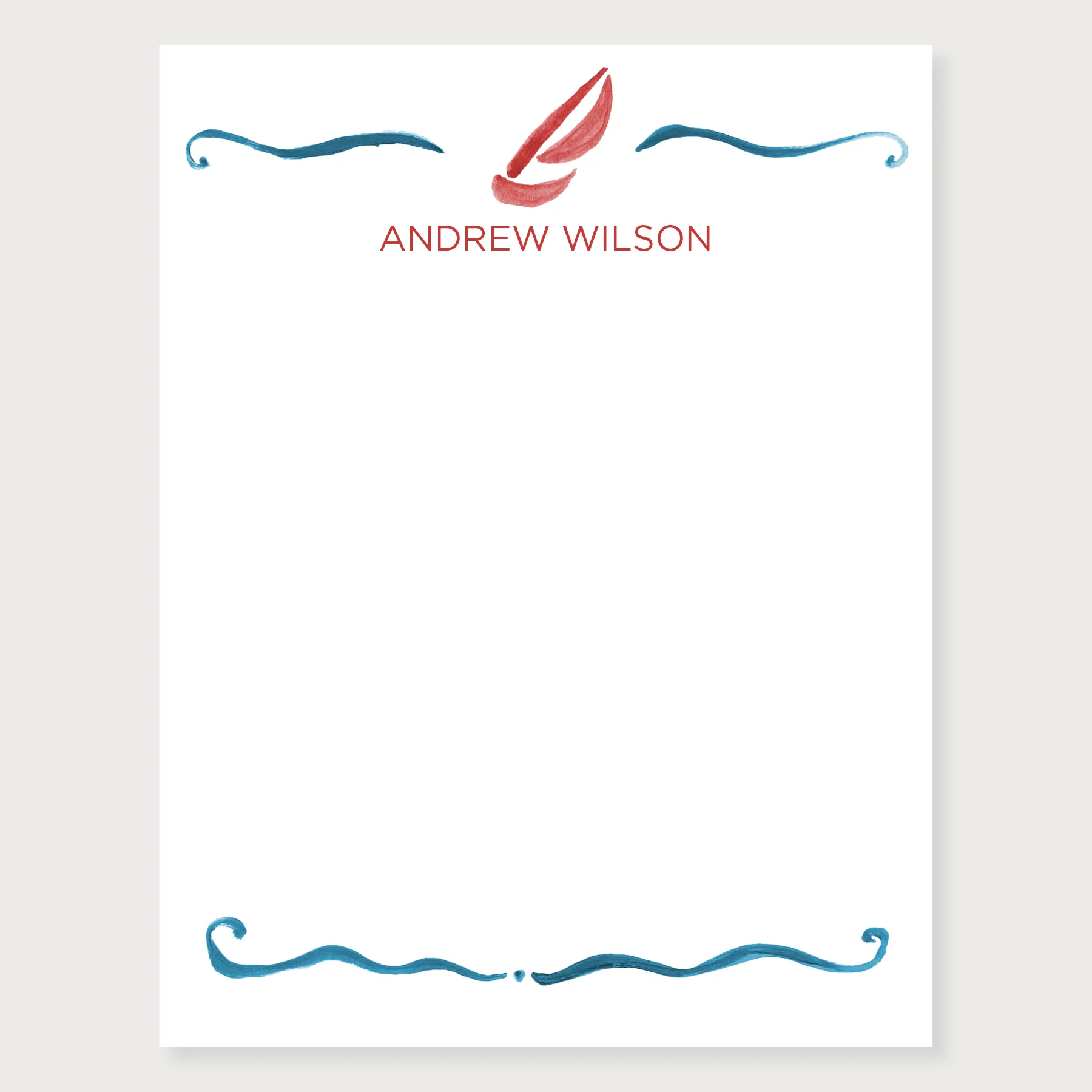 Sailboat Note Cardmore colors...