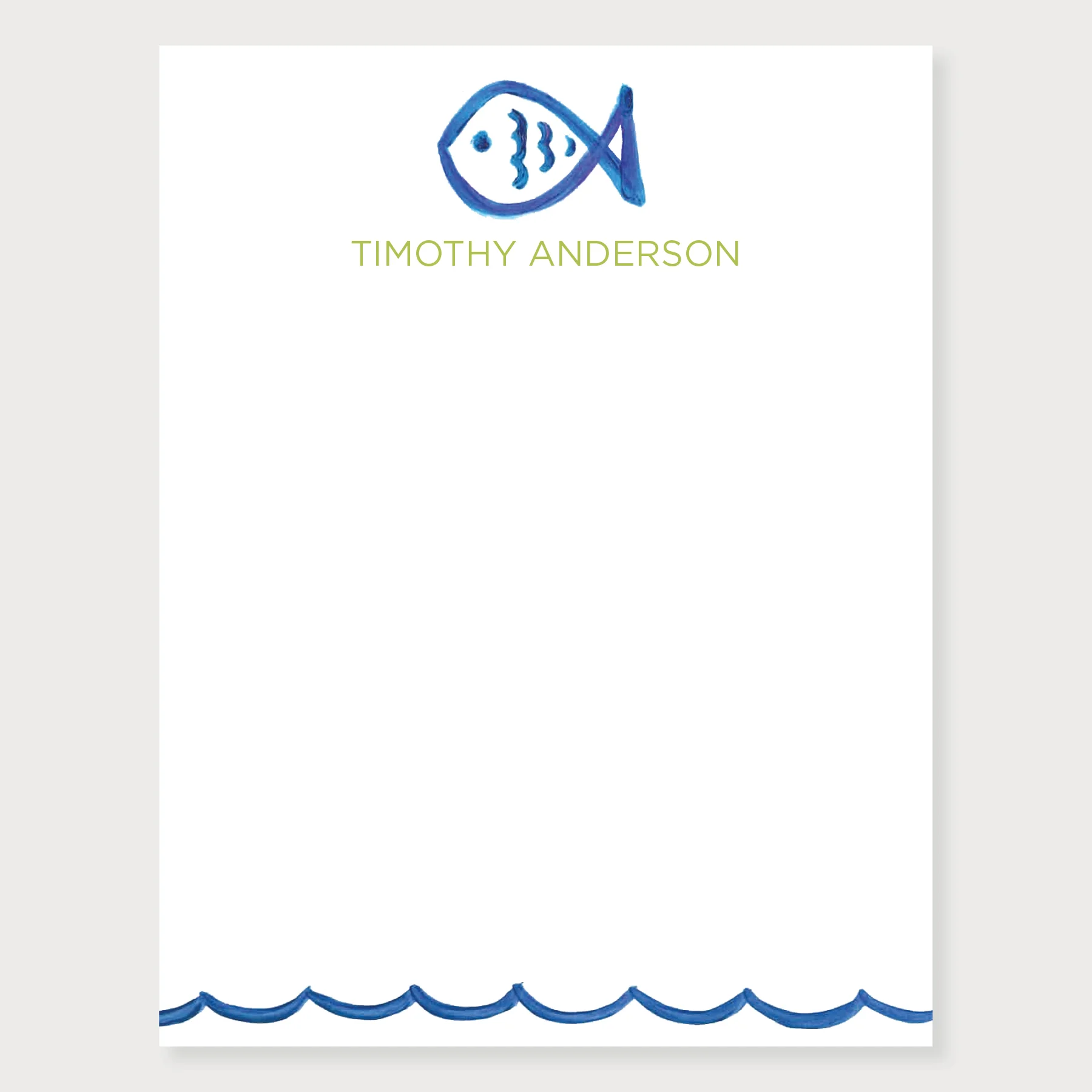 Under the Sea Note Cardmore colors...