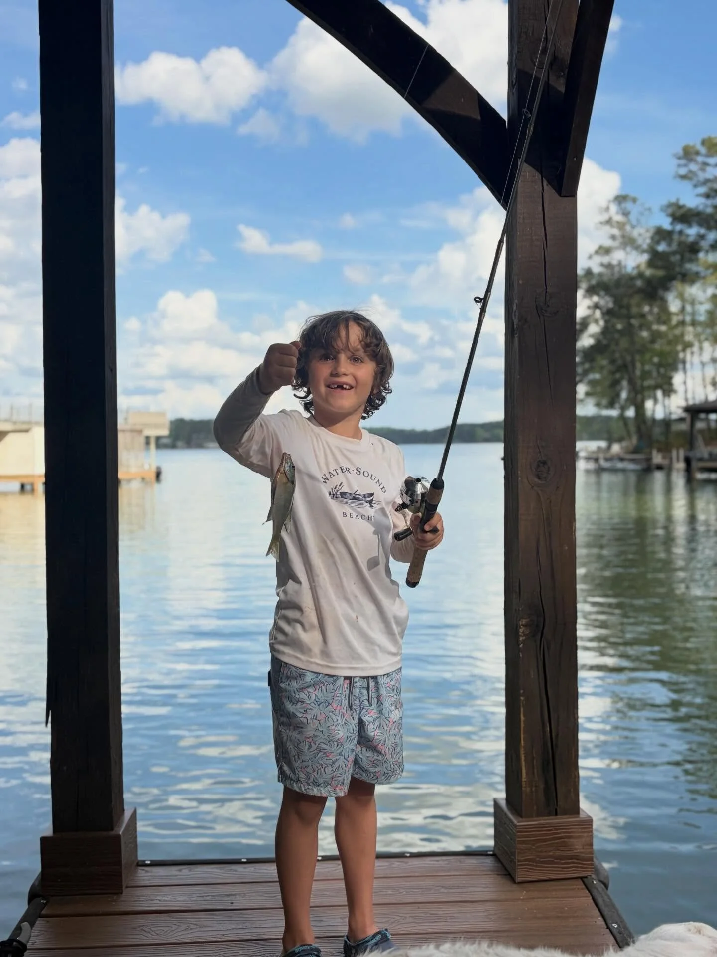 Oliver caught his first fish! Great way to start off our Easter weekend 🎣