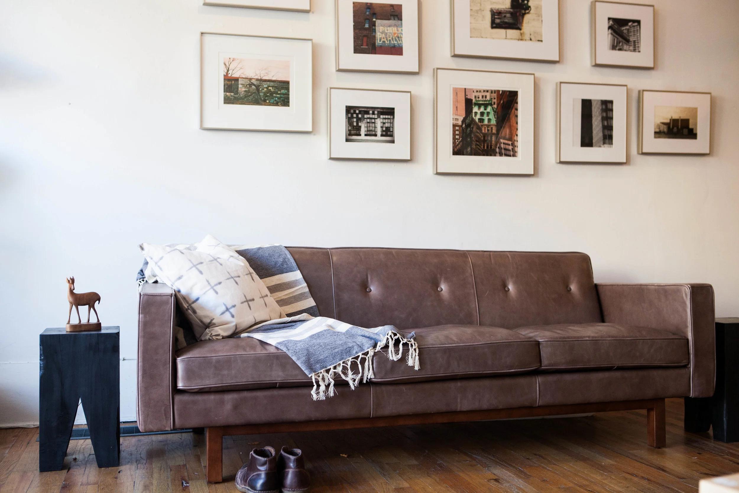 Embassy Sofa in Saddle Grey Leather by Gus Modern. 25% off in store only.