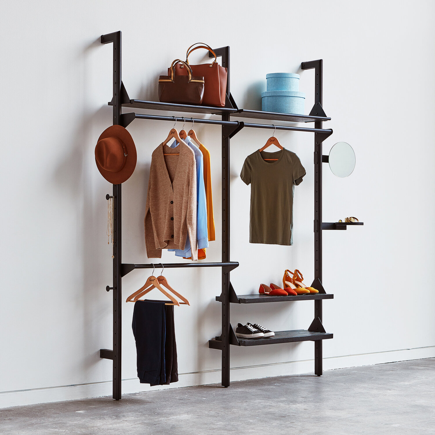 Branch Shelving 2 Unit Display Ash Black and Black