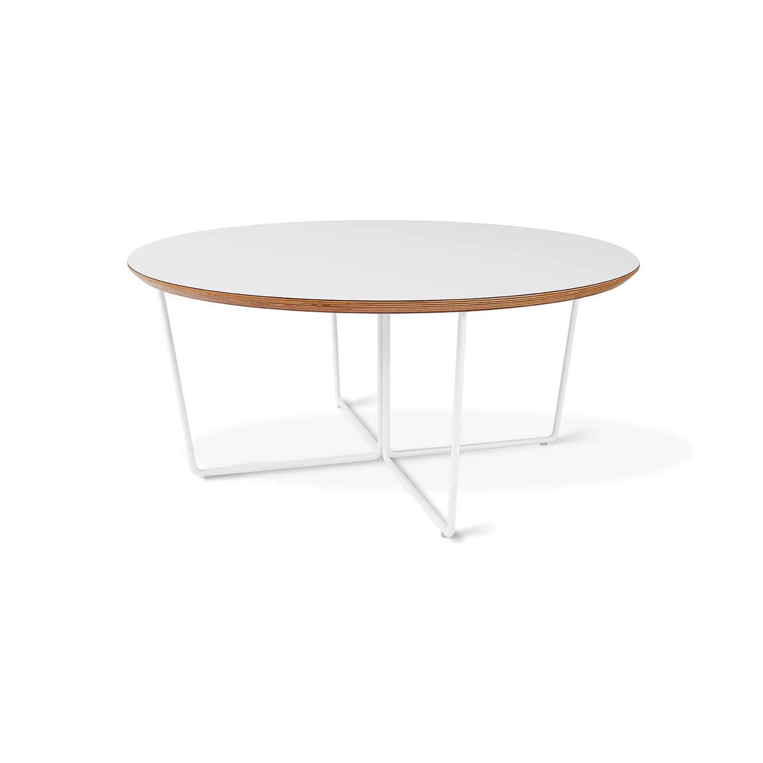 Array Coffee Table Round White Powder Coat