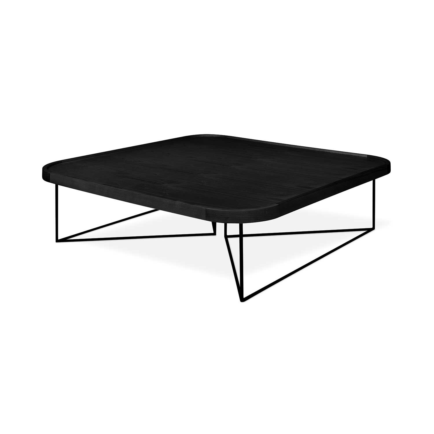 Porter Coffee Table Square - Black Powdercoat Ash Black