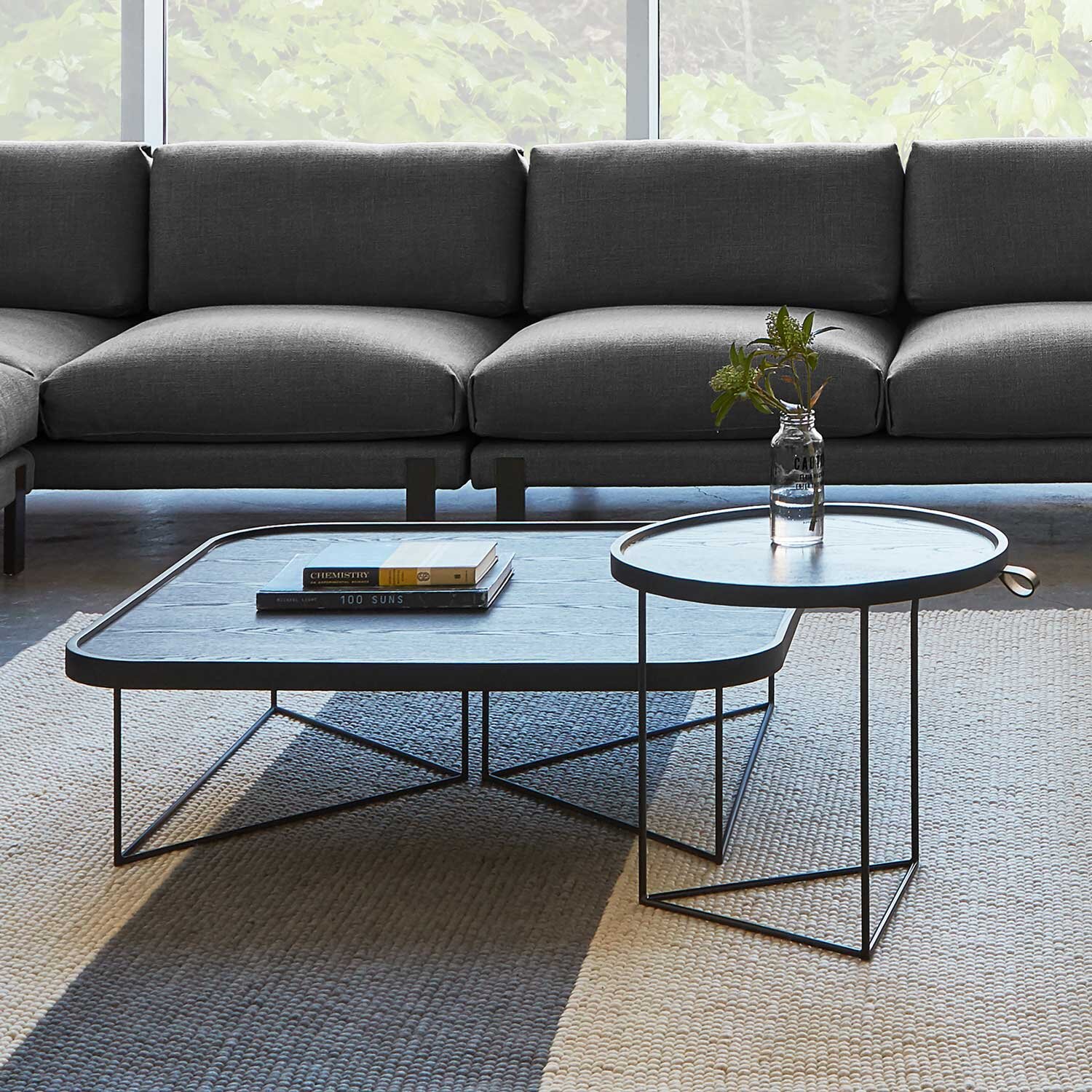 Porter Nesting End and Coffee Table Black