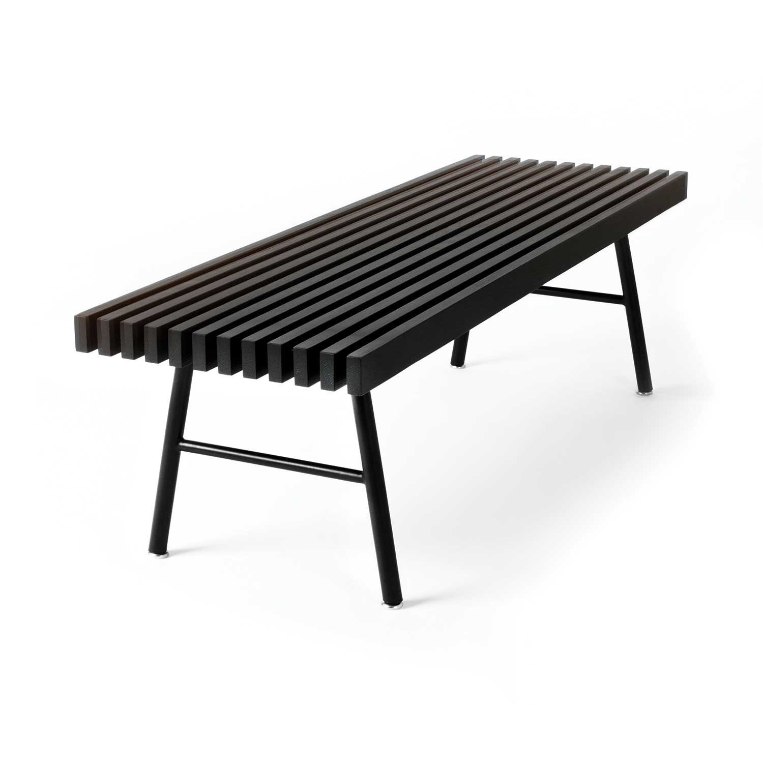 Transit Bench - Black Powder Coat Black Ash