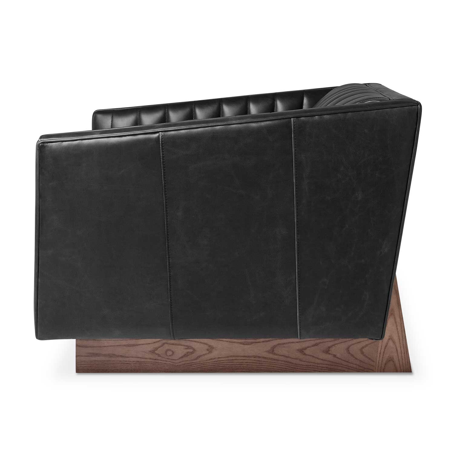 Wallace Chair Side - Saddle Black Leather
