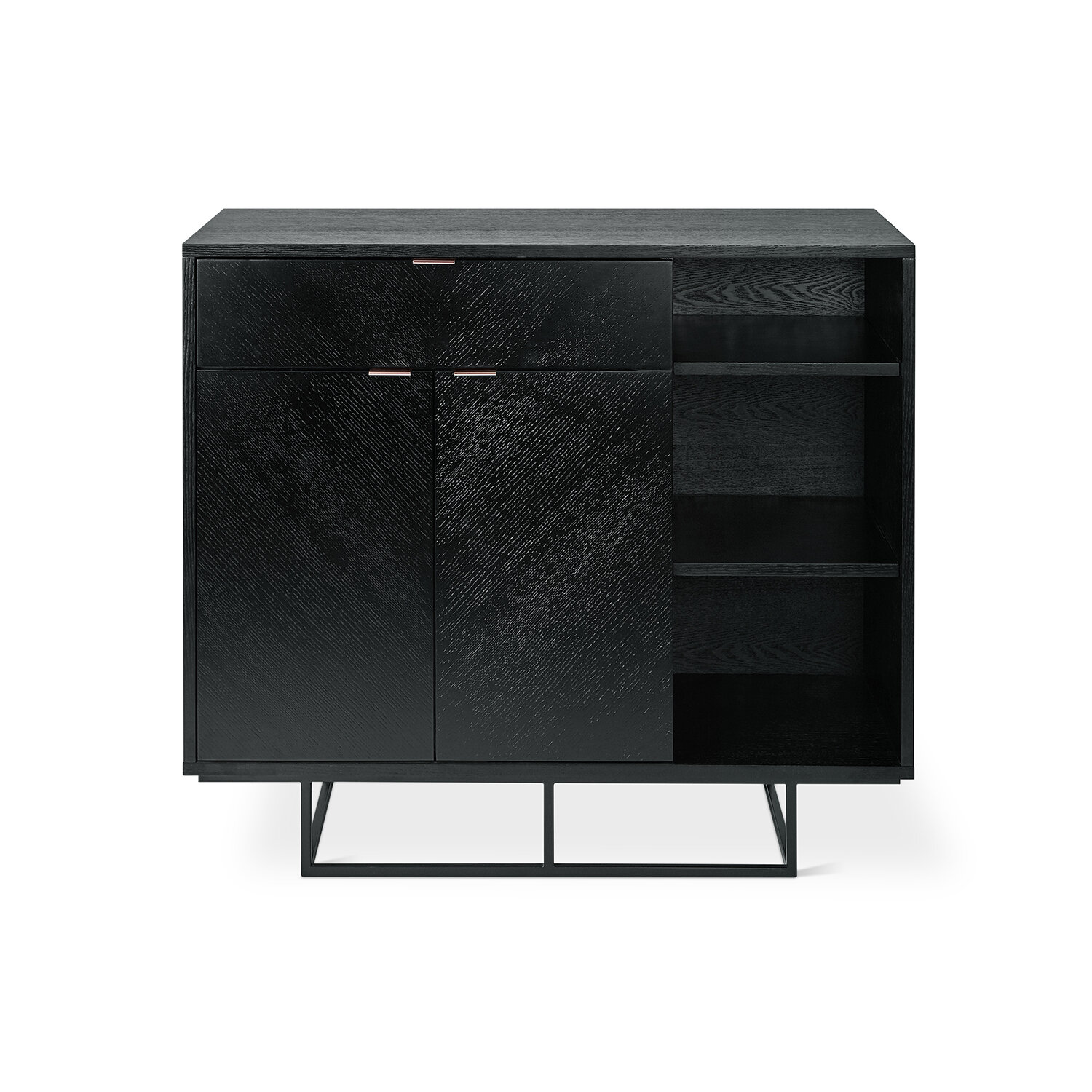 Myles Cabinet - Black Oak Satin Finish