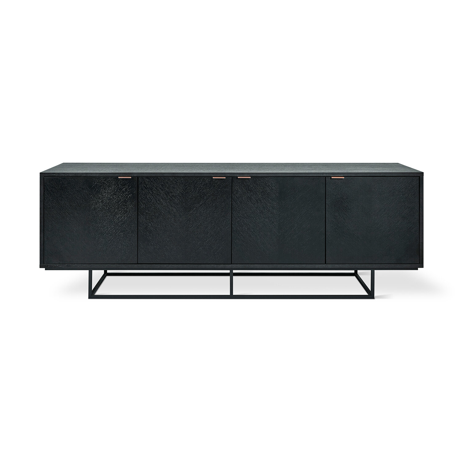 Myles Credenza - Oak Black Satin Finish
