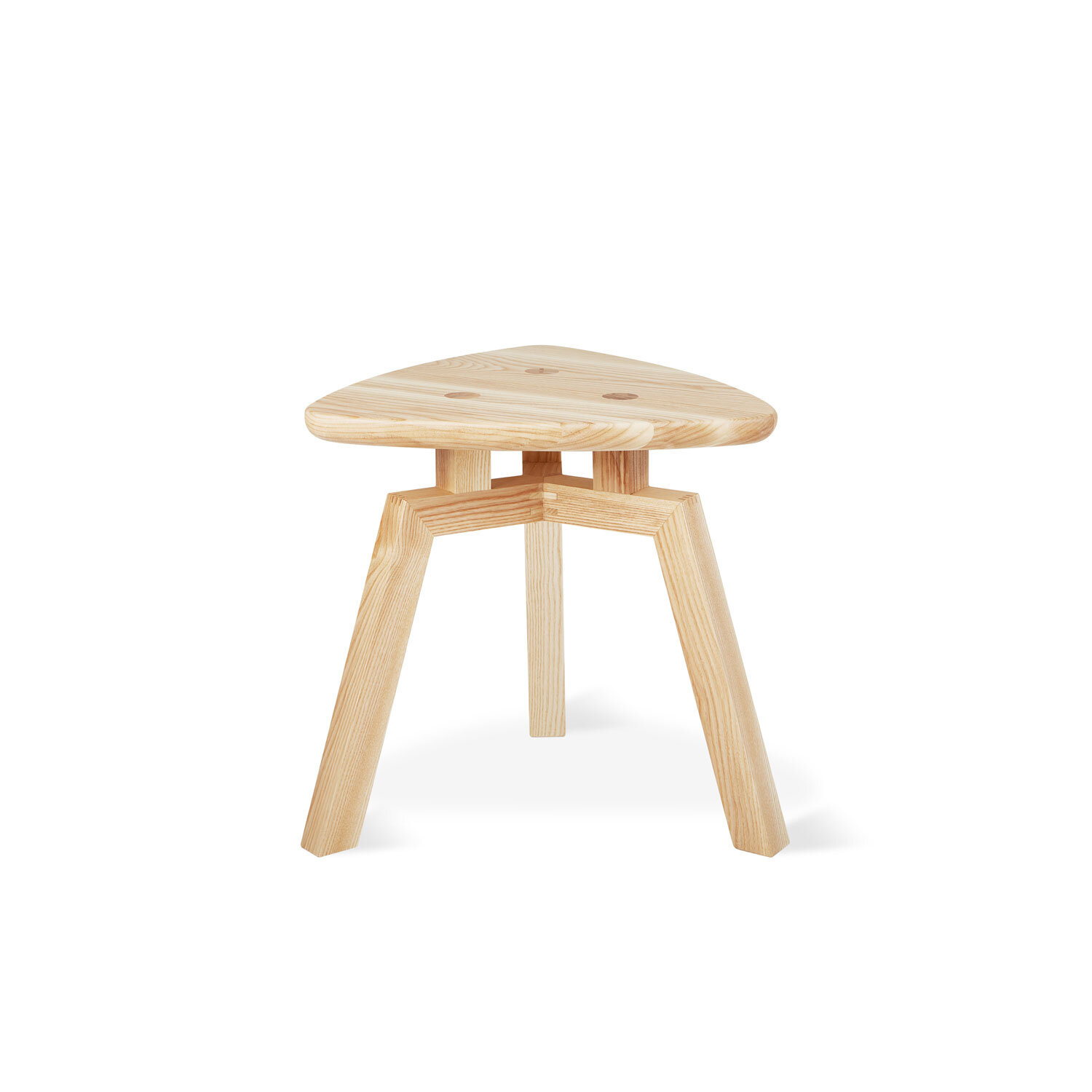 Solana Triangular End Table Ash Natural Side View