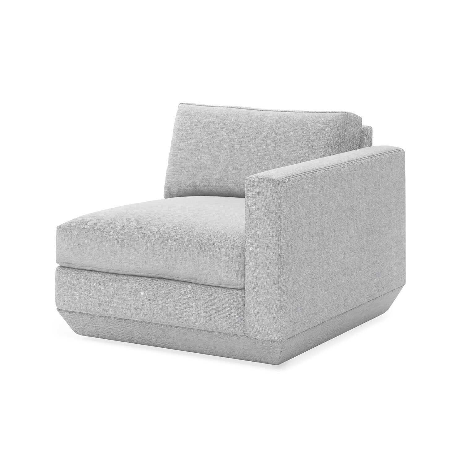 Podium Arm Right - Bayview Silver - Front Angle