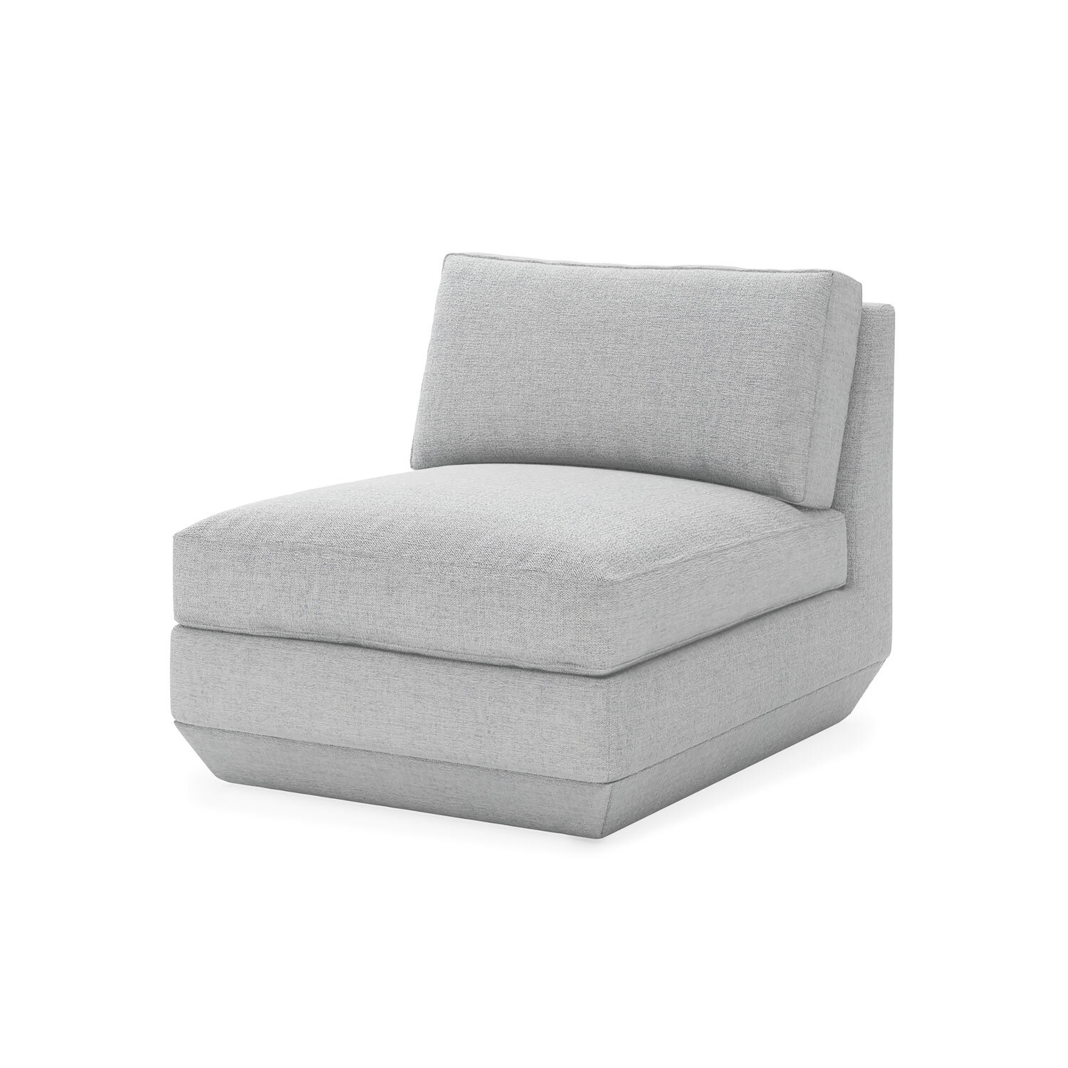 Podium Armless - Bayview Silver - Front Angle
