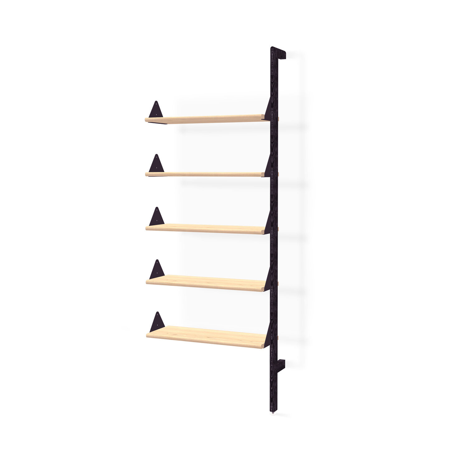 Branch Shelving Unit Add-on - Blonde shelves, black uprights, black brackets