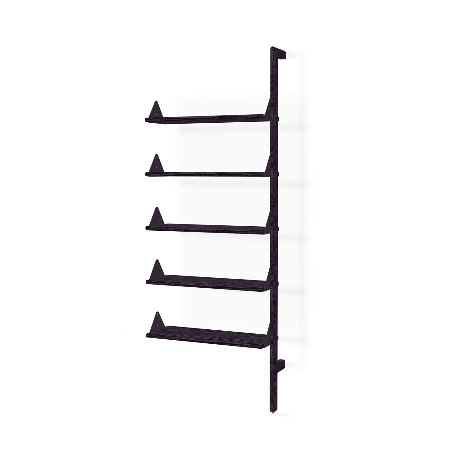 Branch Shelving Unit Add-on - Black shelves, black uprights, black brackets