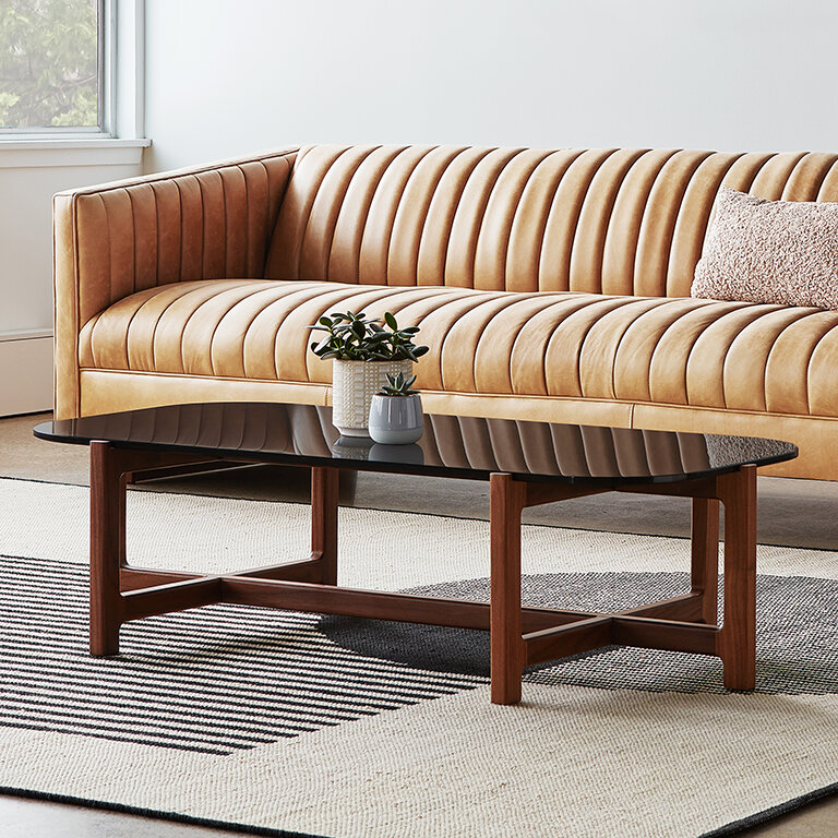 Wallace Sofa and Quarry Rectangle Coffee Table