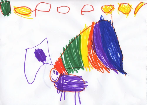 It doesn't even look anything like the Louvre. Kids Drawings by Scott/ cc
