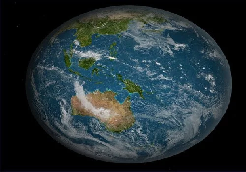 Scientists shocked to discover world is actually oval. Earth Full South Pacific by Bruce Irving/ cc