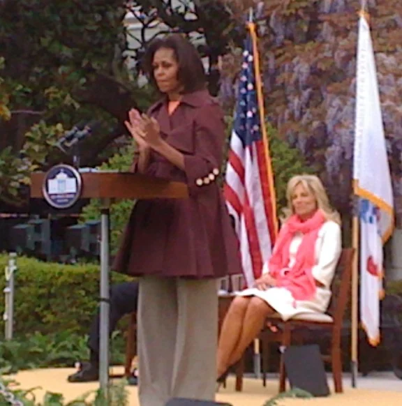 Our First Lady and Dr. Jill Biden kick-off the second year of the Joining Forces Initiative Joining Forces Anniversary Celebration - White House South Lawn - April 11, 2012
