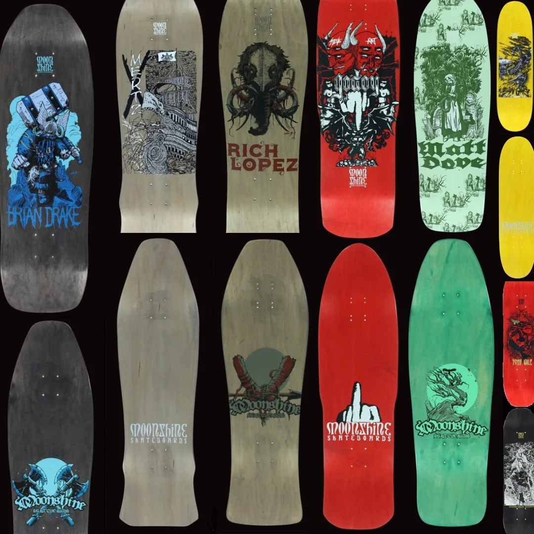 Moonshine Skateboards Vert and Freestyle shapes