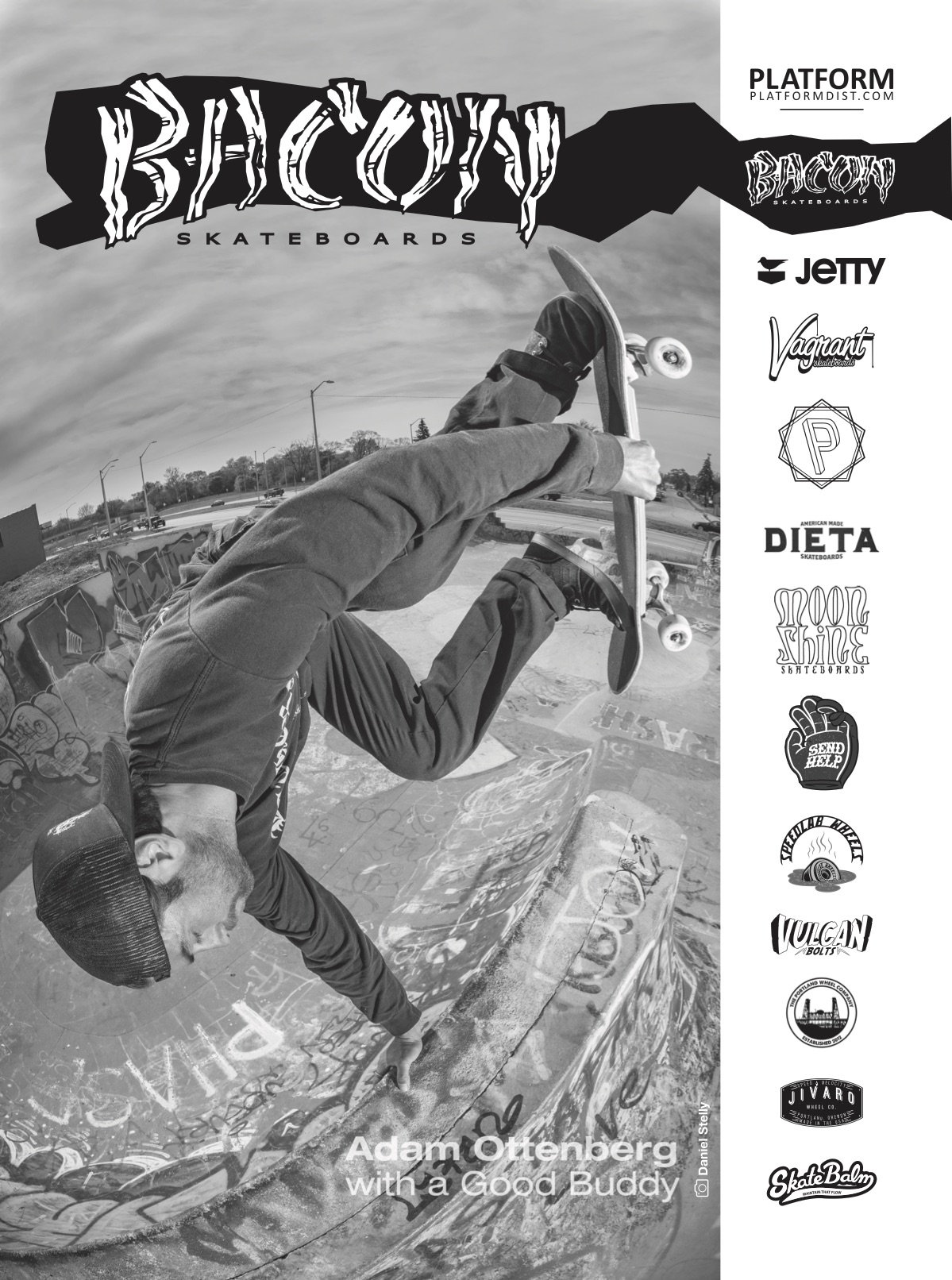 Bacon Skateboards ad in The Tubuloids Flexizine